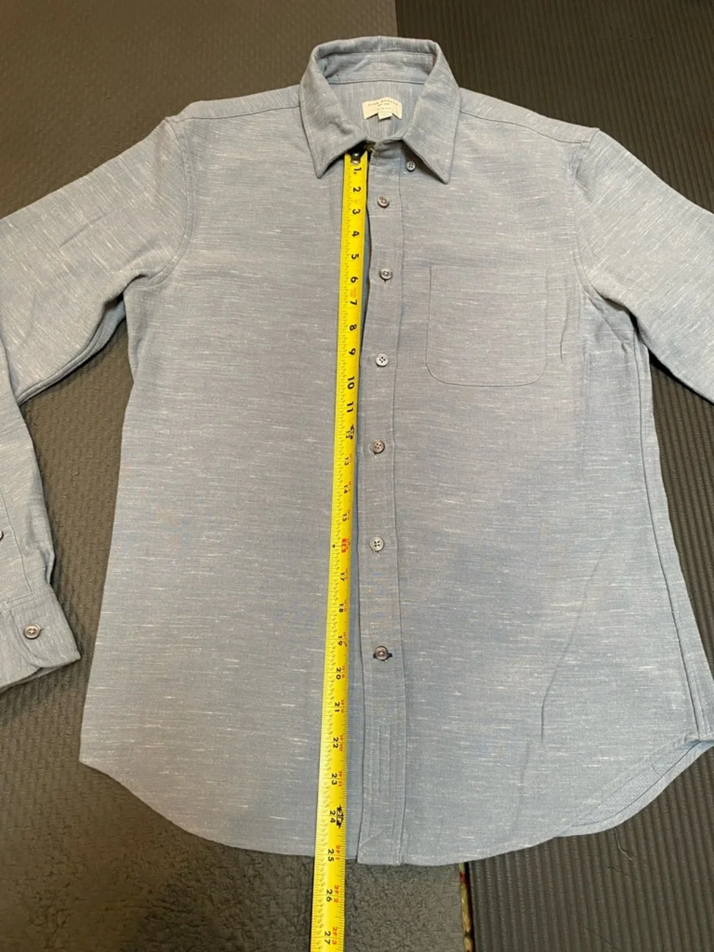 Club Monaco Men’s Light Blue Button Up Long-Sleeve Shirt, Small - Picture 7 of 13
